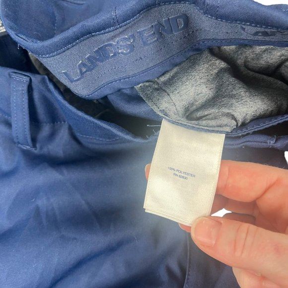 Lands End Traditional Fit Performance Navy Blue Golf Tennis Shorts Men's Size 36 - Picture 8 of 16